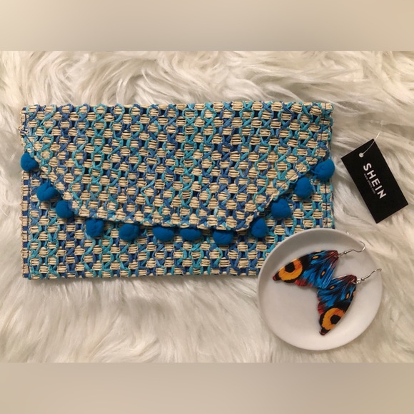 SHEIN Handbags - SHEIN clutch handbag & earrings